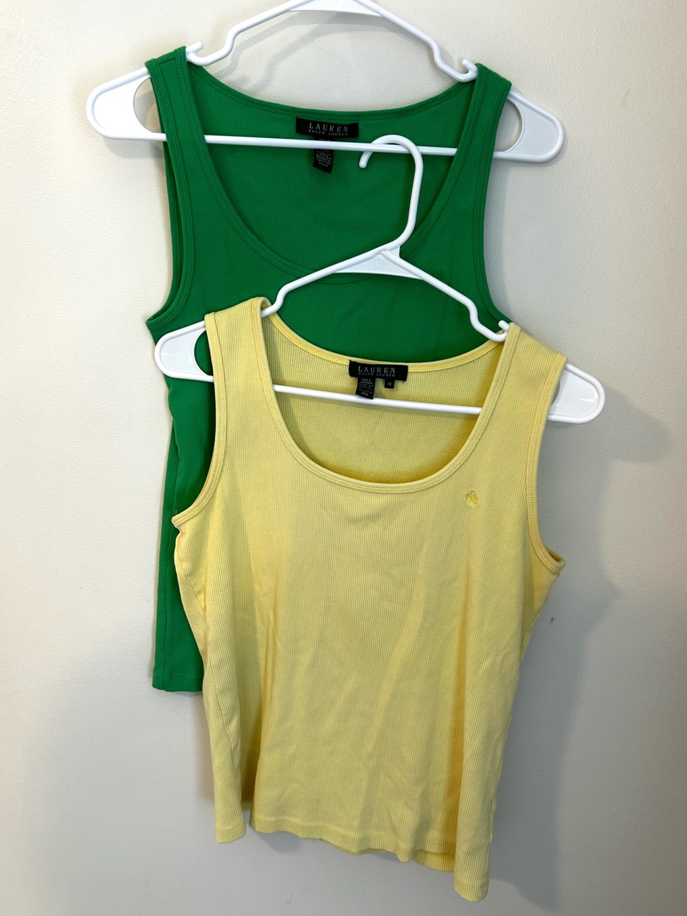 100% Cotton Lauren by Ralph Lauren Ribbed Tanks